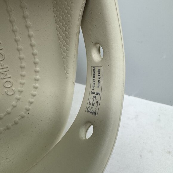 Crocs Classic Bae Platform Clog Shoes Womens Size 8 Beige Tan Slip On Comfort - Picture 5 of 10